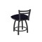 Holland Bar Stool Co 18" Low Back Swivel Vanity Stool, Pewter Finish, Canter Twilight Seat 41118PW002 - alternate 2